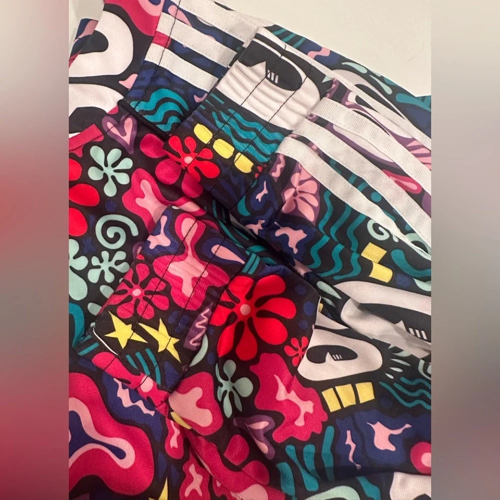 Adidas Hattie Stewart Full Zip Track Full Zip Graphic Jacket Colorful Sz S - Picture 13 of 15
